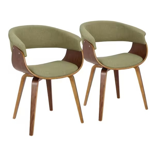 Used LumiSource Green Fabric Dining Chairs for sale on AptDeco