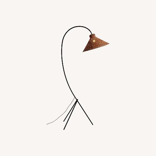 Used Crate & Barrel Natural Metal Floor Lamp for sale on AptDeco