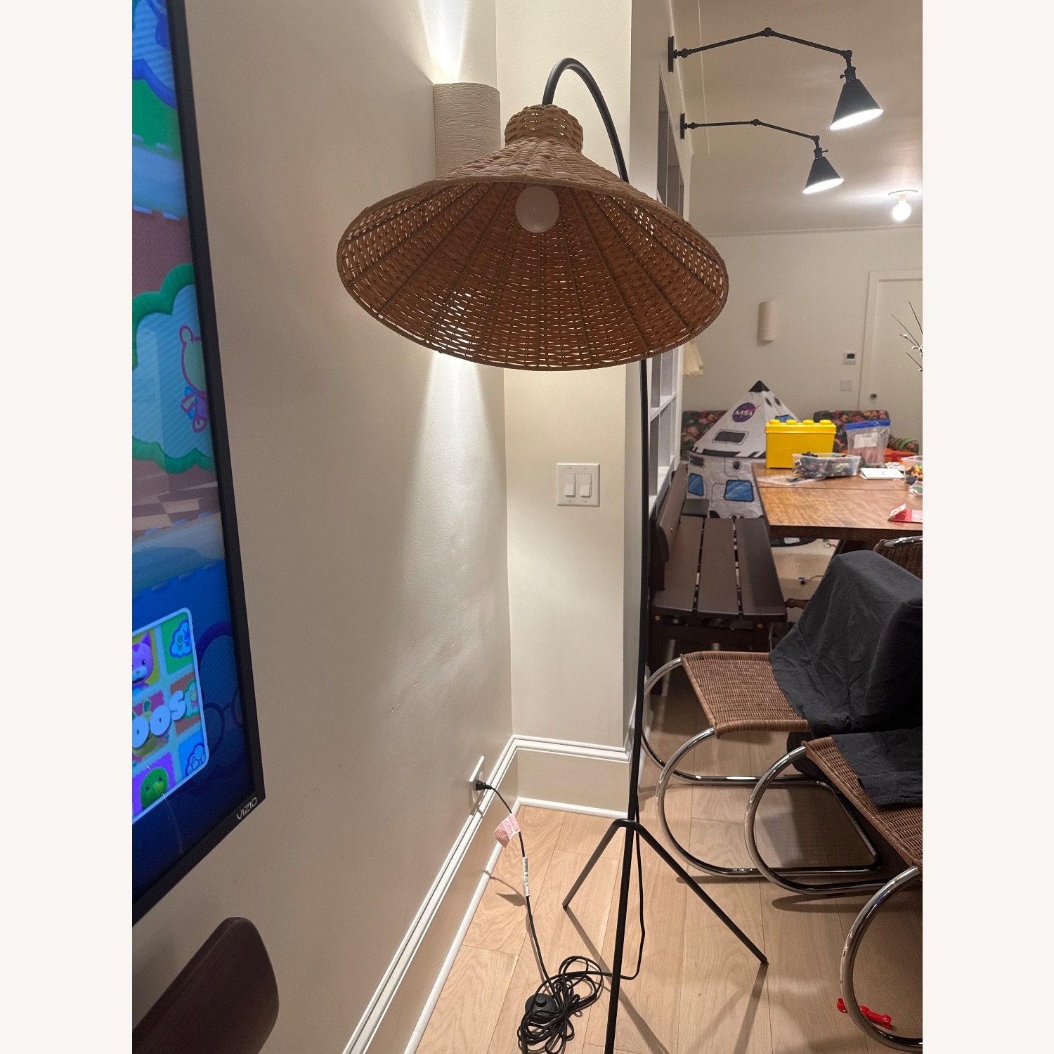 Crate & Barrel Natural Metal Floor Lamp - image-3