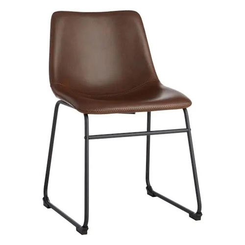Used Light Brown Faux Leather Dining Chairs for sale on AptDeco