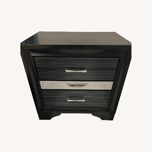 Used Black Wood Nightstand for sale on AptDeco