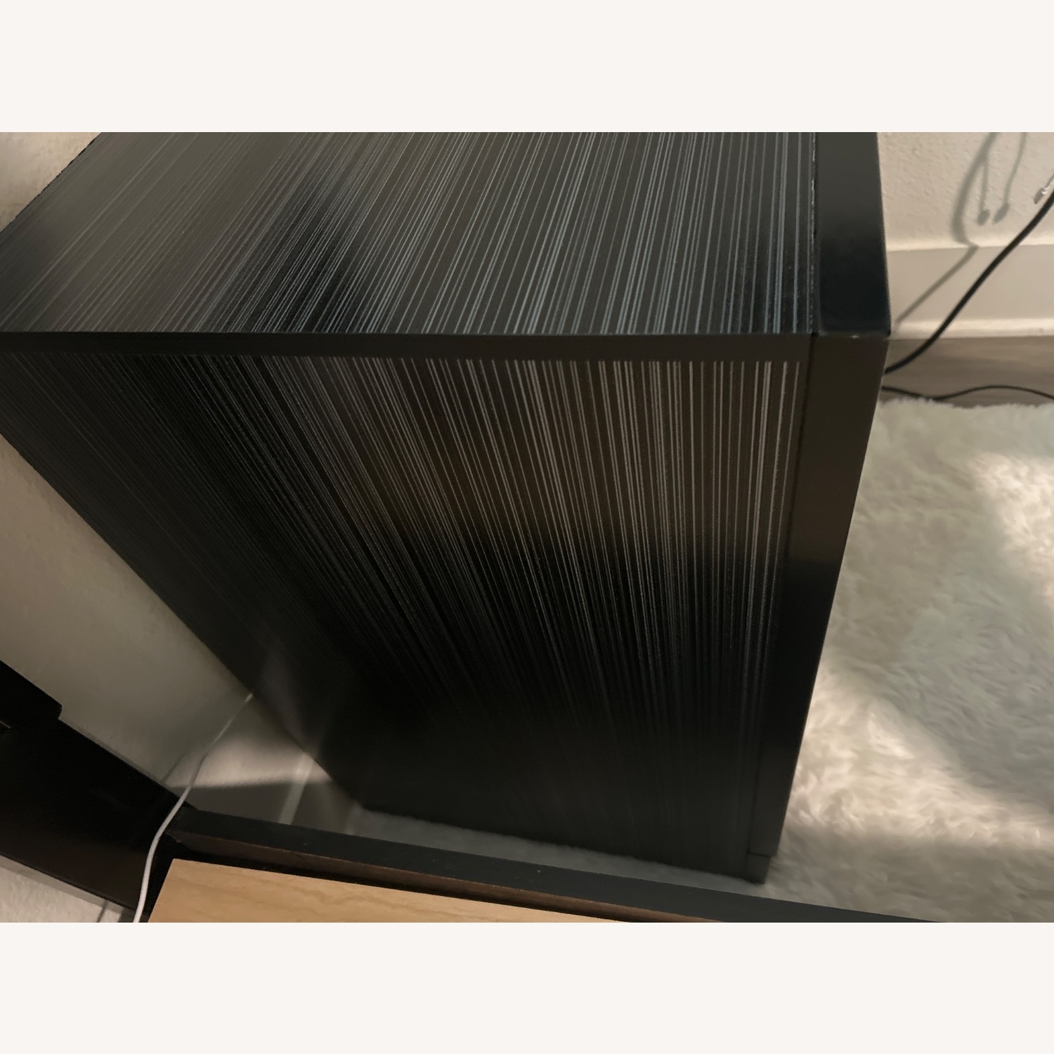 Black Wood Nightstand - image-2