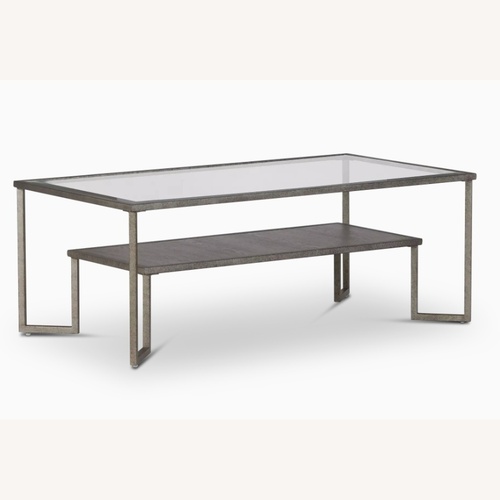 Used Black Glass Coffee Table for sale on AptDeco