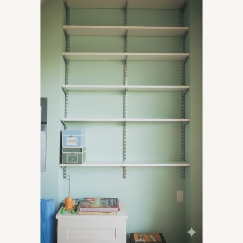 Used Elfa International Classic White Metal Wall Shelf for sale on AptDeco