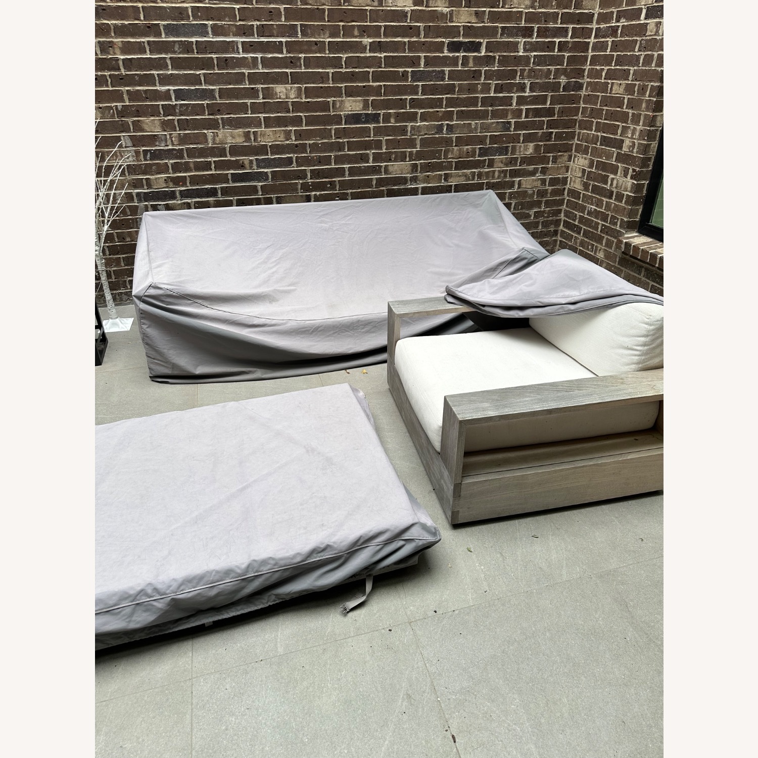 Restoration Hardware Natural Wood Patio Furniture - image-2