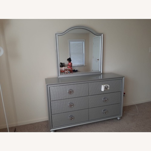 Used Raymour & Flanigan Silver Dresser for sale on AptDeco