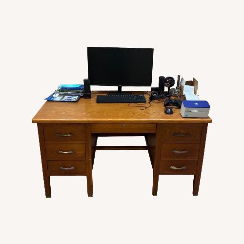 Used American Furniture Classics Light Brown Desk for sale on AptDeco