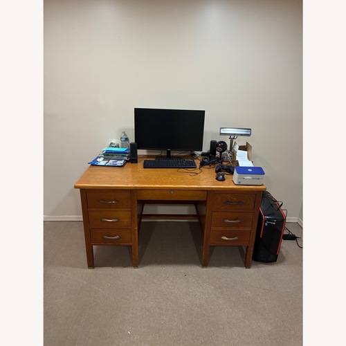 Used American Furniture Classics Light Brown Desk for sale on AptDeco