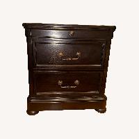 Classic Dark Wood Drawer Nightstand