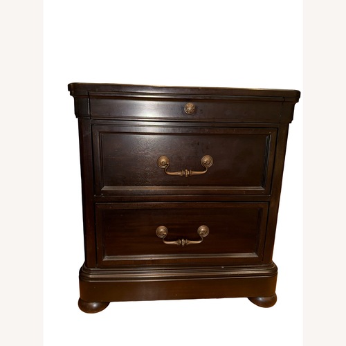 Used Classic Dark Wood Drawer Nightstand for sale on AptDeco