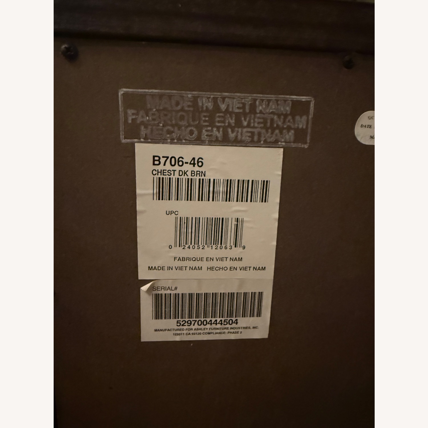 Ashley Classic Dark Wood Drawer Dresser - image-2