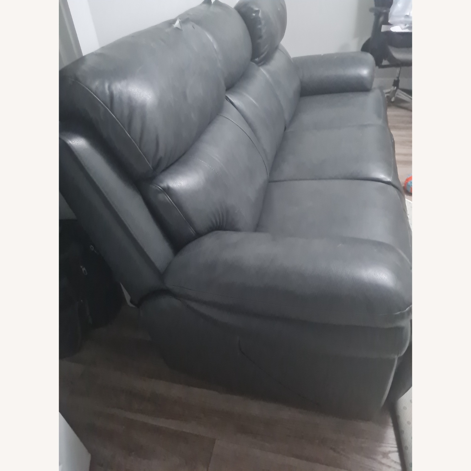 Rooms To Go Morisano Dark Brown Leather 3+ Seater Sofa - image-3