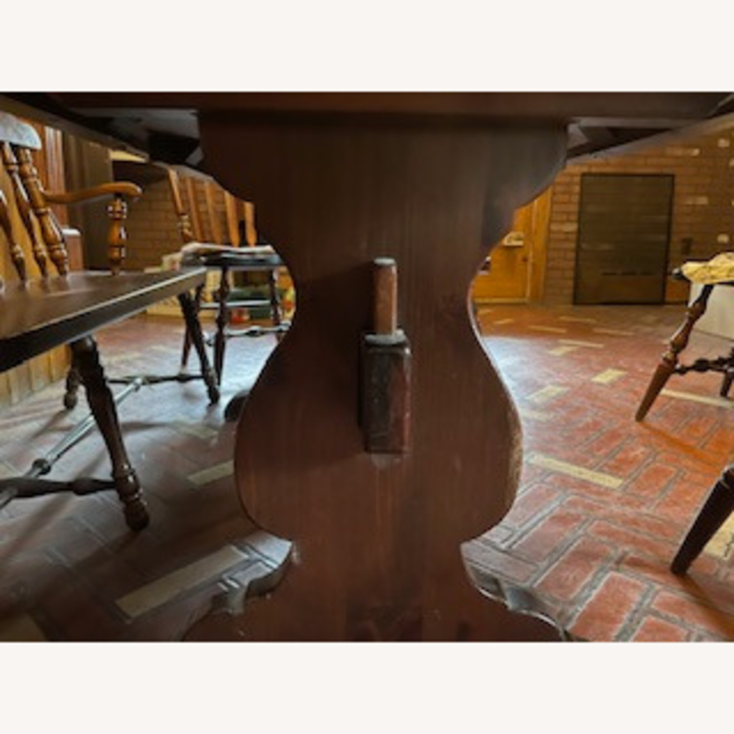 Dark Brown Wood Dining Set - image-6