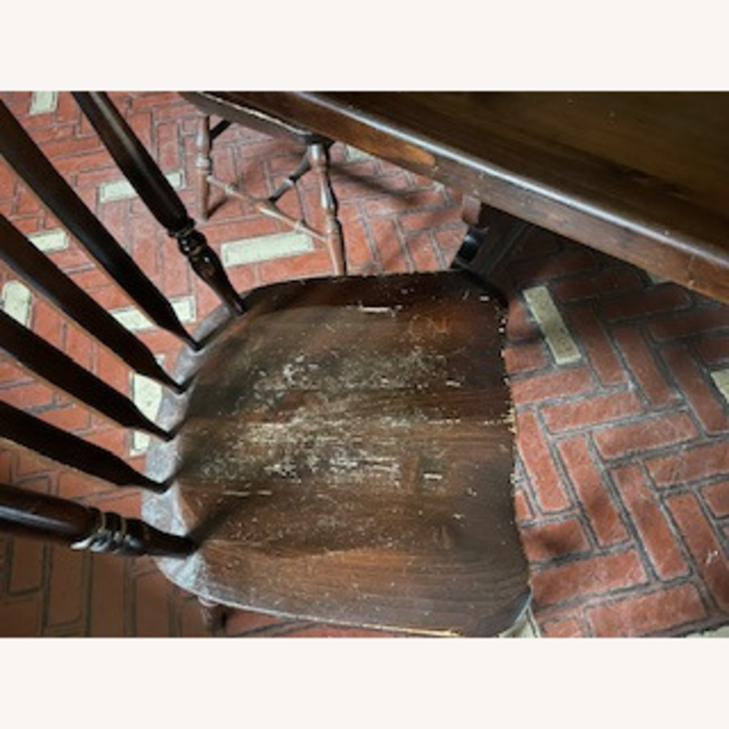 Dark Brown Wood Dining Set - image-4