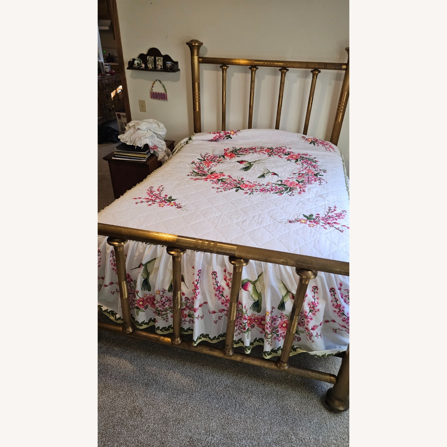 Gold Brass Full Bed - image-2