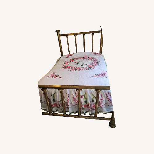 Used Gold Brass Full Bed for sale on AptDeco