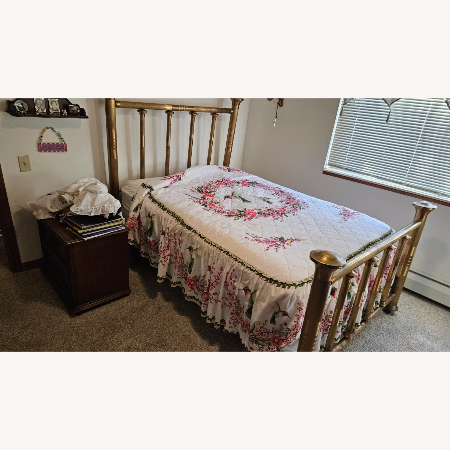 Gold Brass Full Bed - image-1