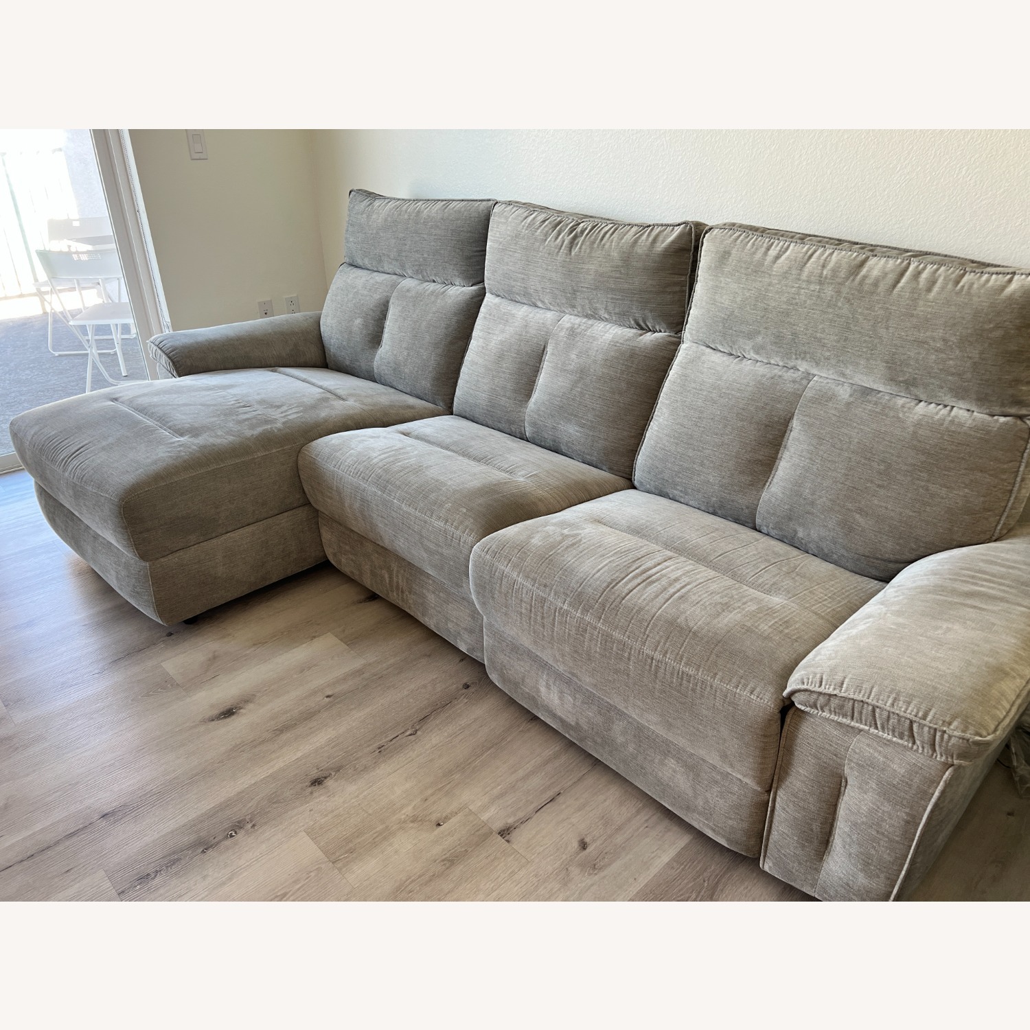 Living Spaces Pippa Light Gray 3+ Piece Sectional - image-3