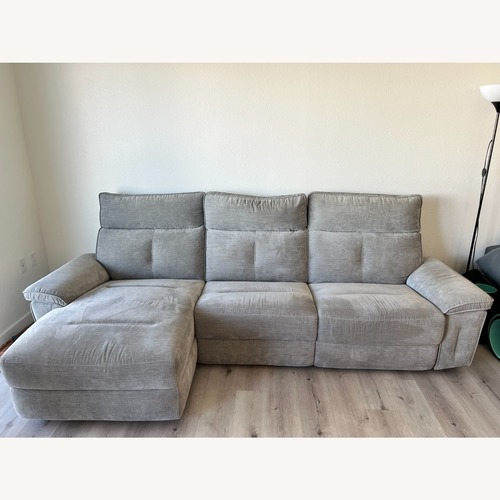 Used Living Spaces Pippa Light Gray 3+ Piece Sectional for sale on AptDeco