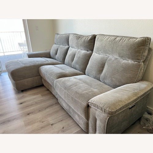 Used Living Spaces Pippa Light Gray 3+ Piece Sectional for sale on AptDeco