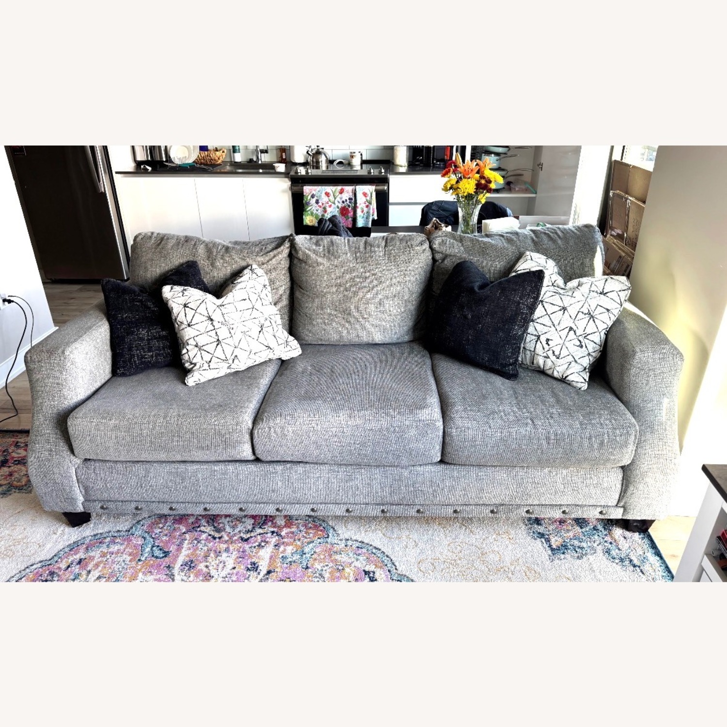 Broyhill Modern Gray Couch - image-2