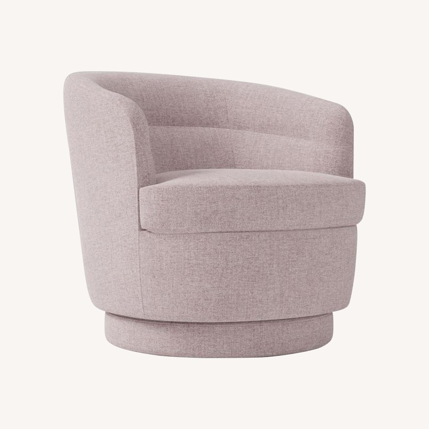 West Elm Mauve Swivel Chair - image-0