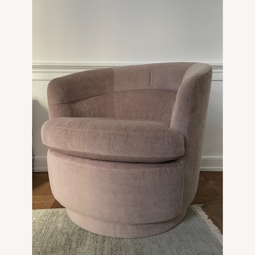 Used West Elm Mauve Swivel Chair for sale on AptDeco
