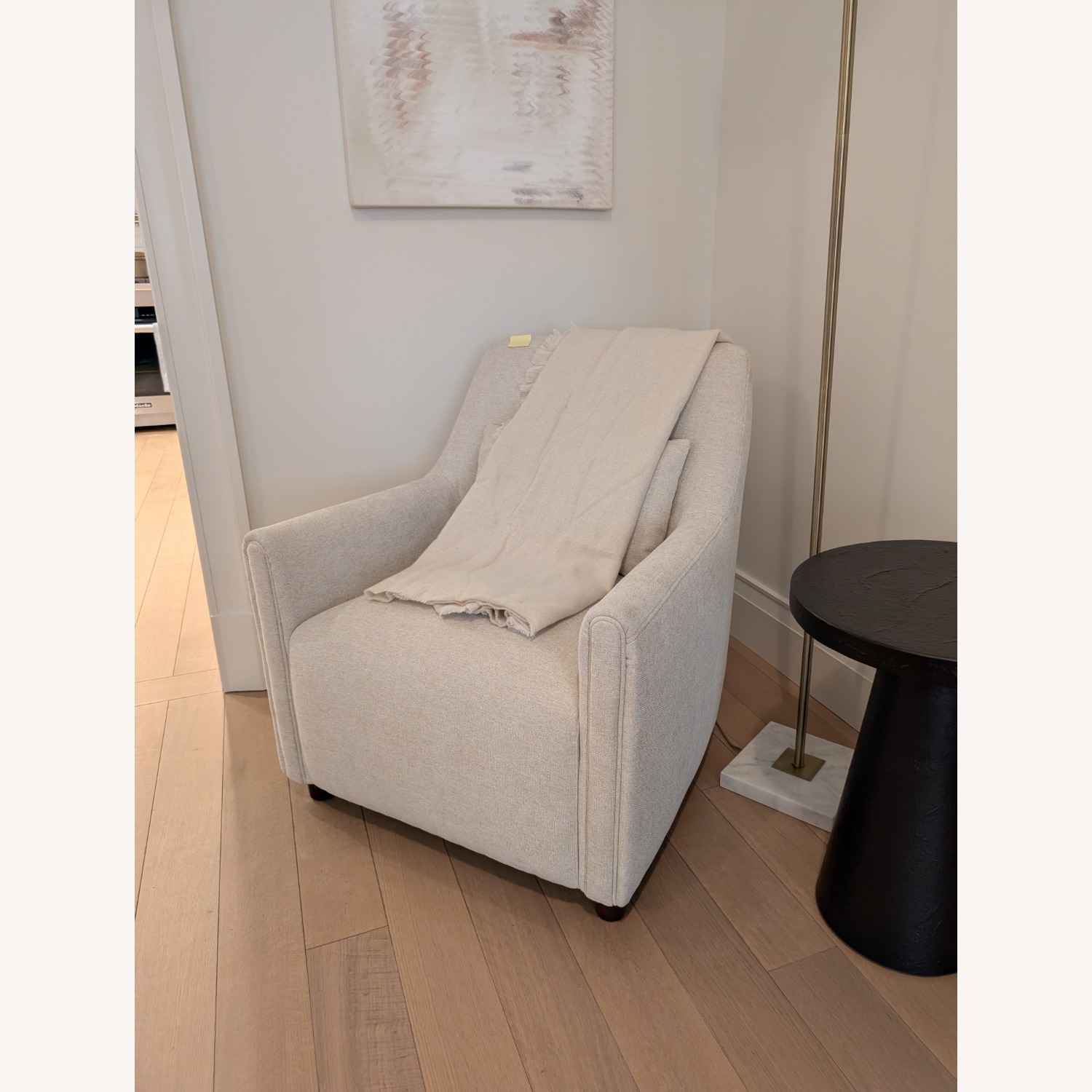 Modern White Arm Chair a Pair - image-1