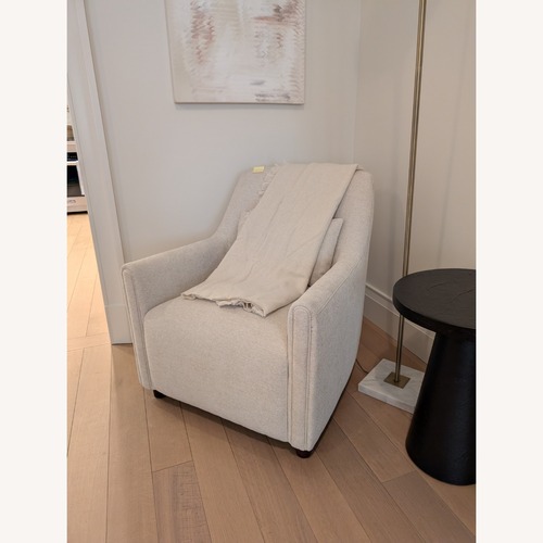 Used Modern White Arm Chair a Pair for sale on AptDeco