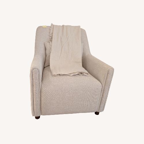 Used Modern White Arm Chair a Pair for sale on AptDeco