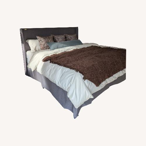 Used Classic King Size Bed Headboard in Light Blue for sale on AptDeco