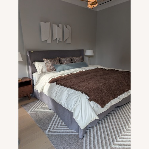 Used Classic King Size Bed Headboard in Light Blue for sale on AptDeco