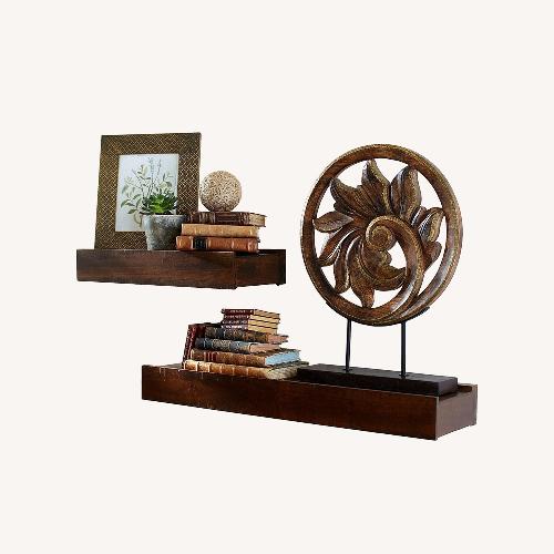 Used Pottery Barn Dark Brown Floating Shelves for sale on AptDeco