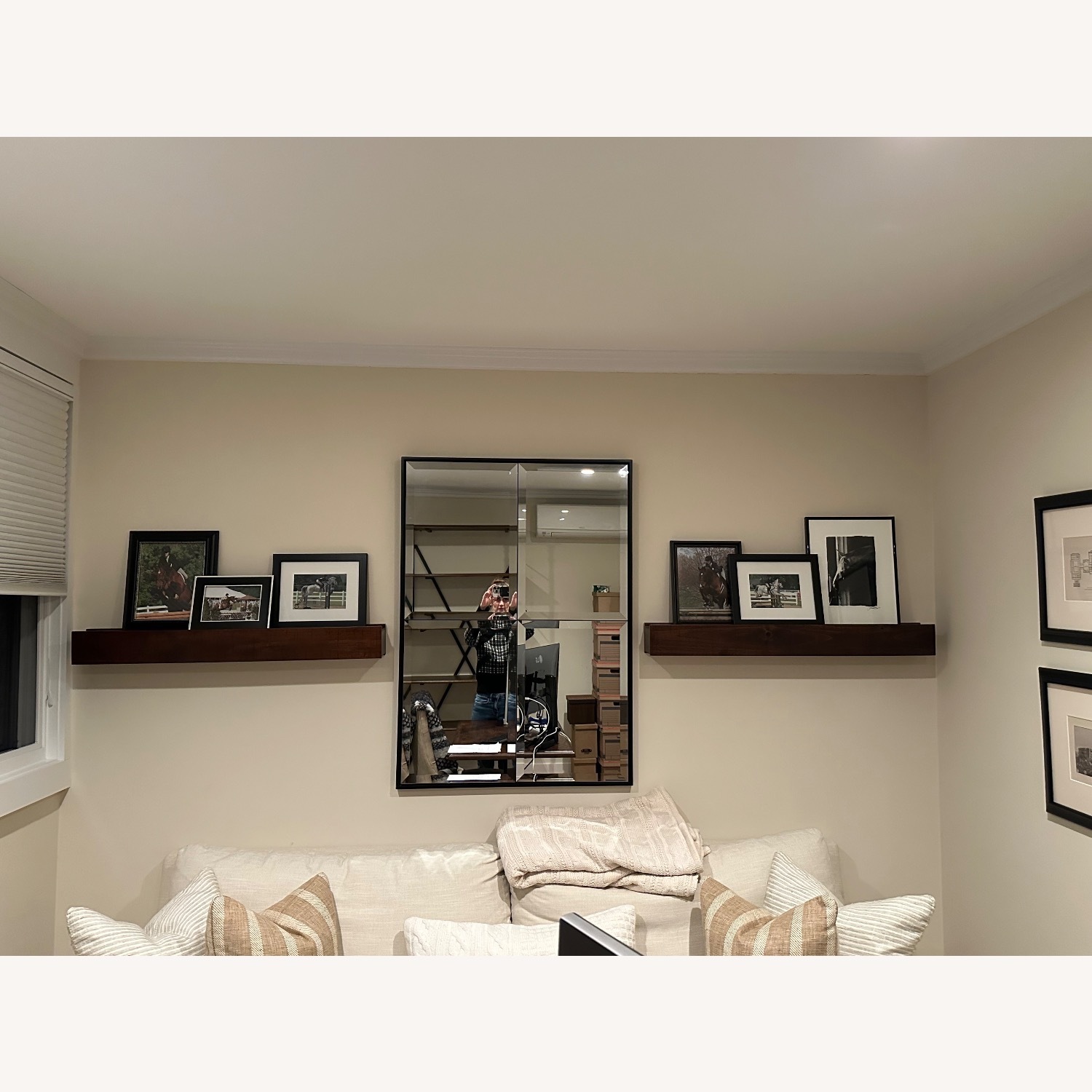 Pottery Barn Dark Brown Floating Shelves - image-1