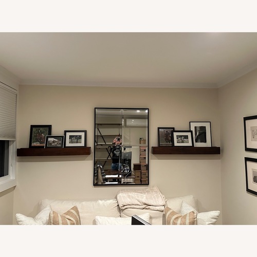 Used Pottery Barn Dark Brown Floating Shelves for sale on AptDeco