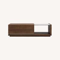 Rove Concepts Truman Walnut and Marble Coffee Table
