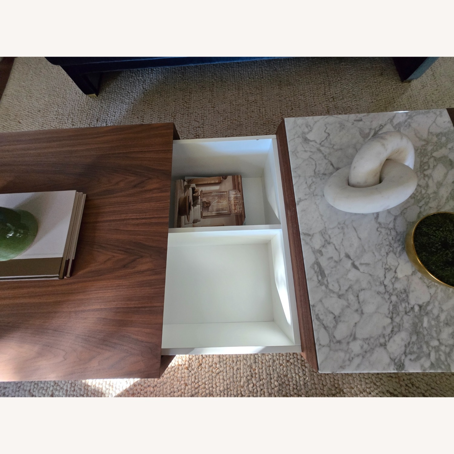 Rove Concepts Truman Walnut and Marble Coffee Table - image-4