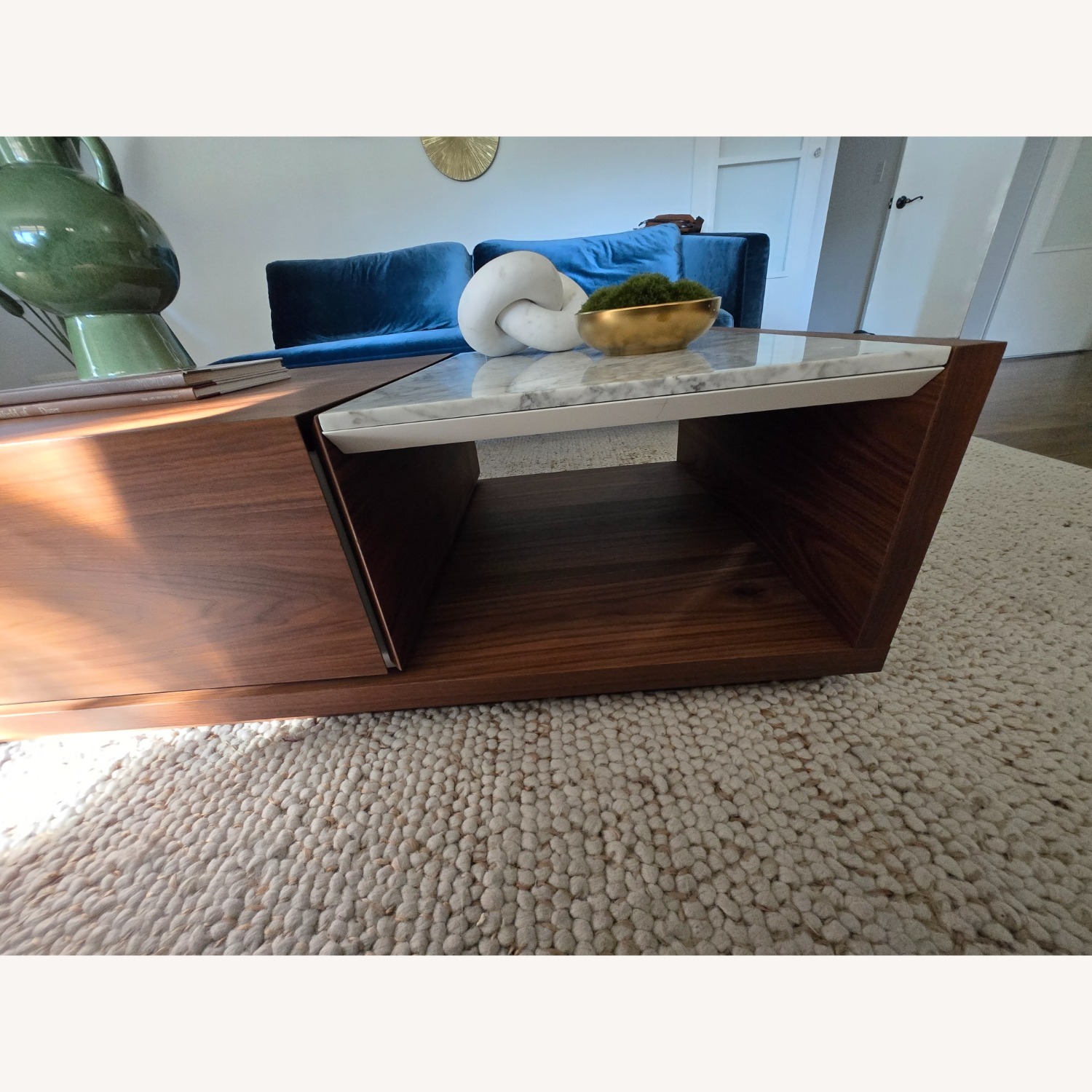 Rove Concepts Truman Walnut and Marble Coffee Table - image-2