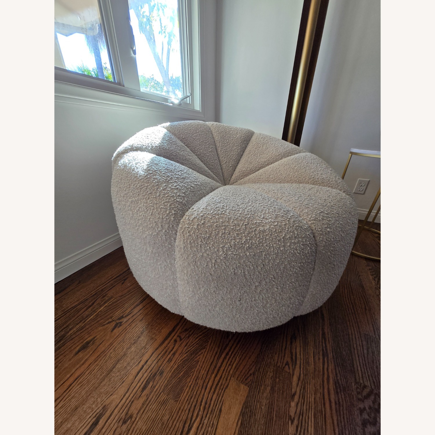 Rove Concepts Vonn White Boucle Accent Chair - image-1