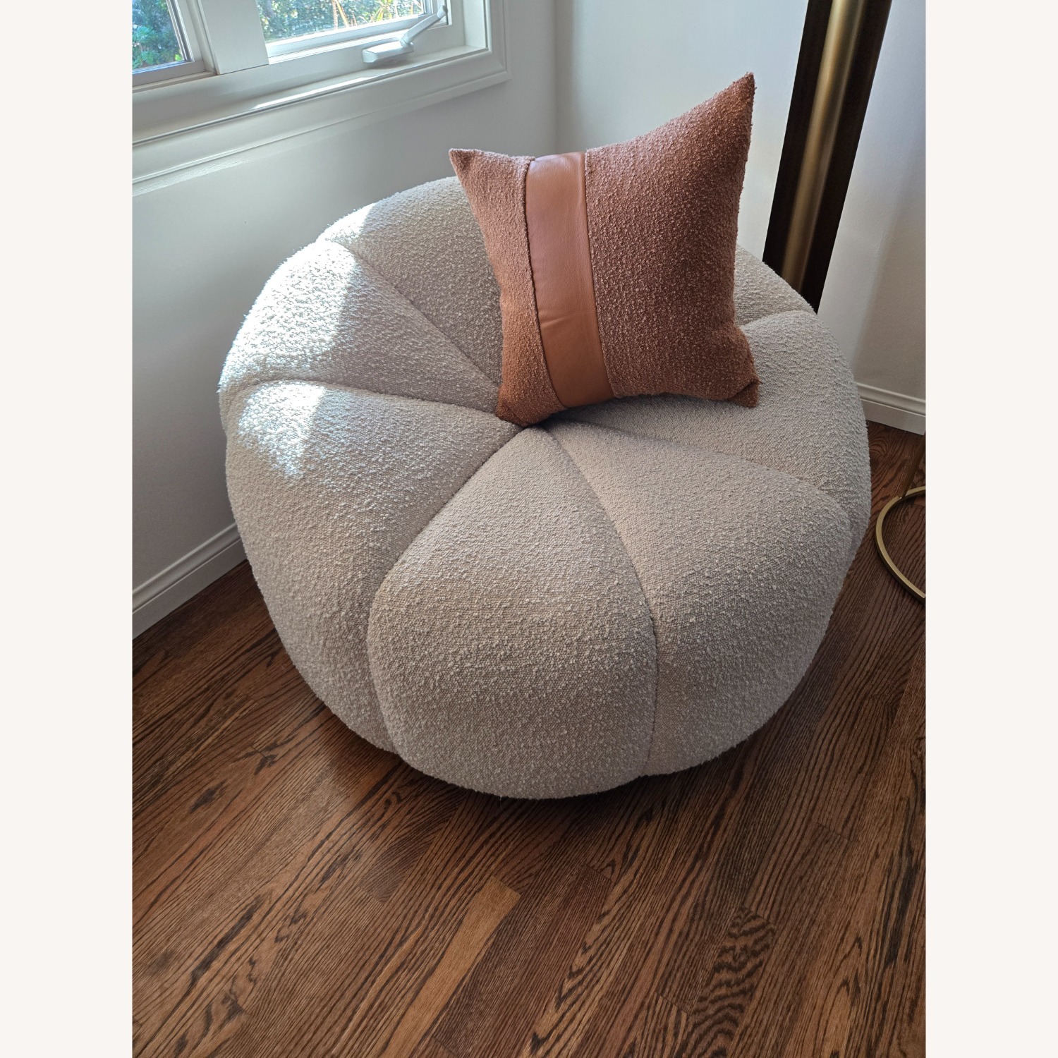 Rove Concepts Vonn White Boucle Accent Chair - image-4