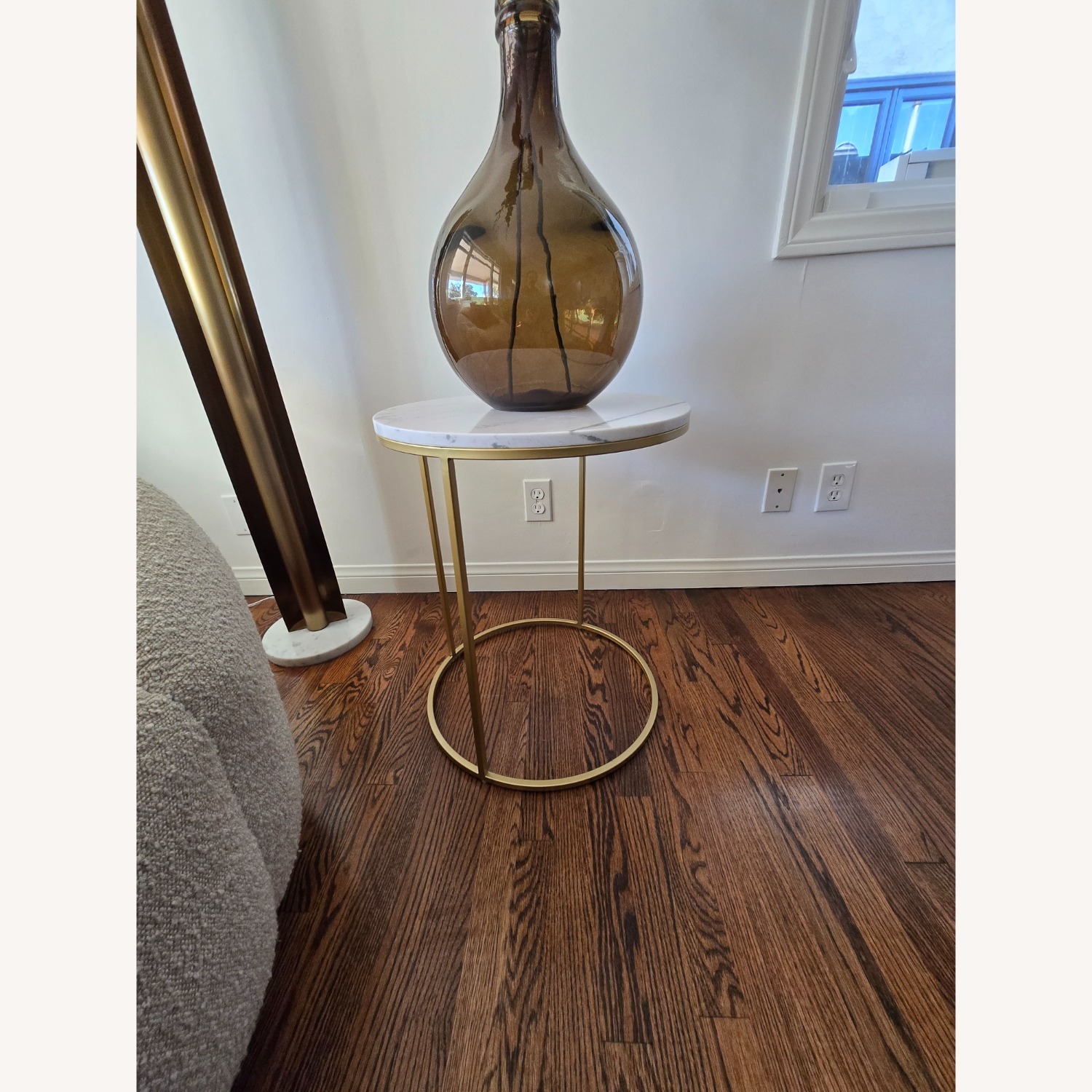 Rove Concepts Aaren White Marble Side Table - image-0