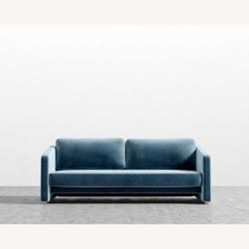 Used Rove Concepts Bristol Blue Velvet 3+ Piece Sectional for sale on AptDeco