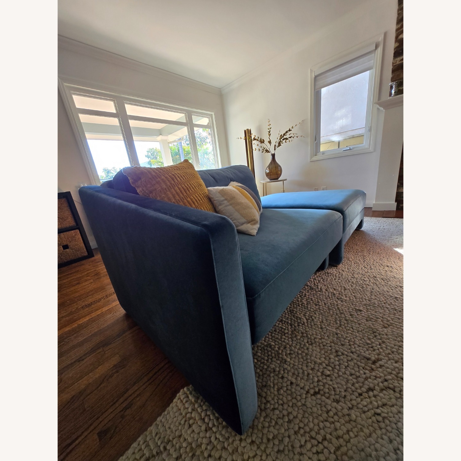 Rove Concepts Bristol Blue Velvet 3+ Piece Sectional - image-4