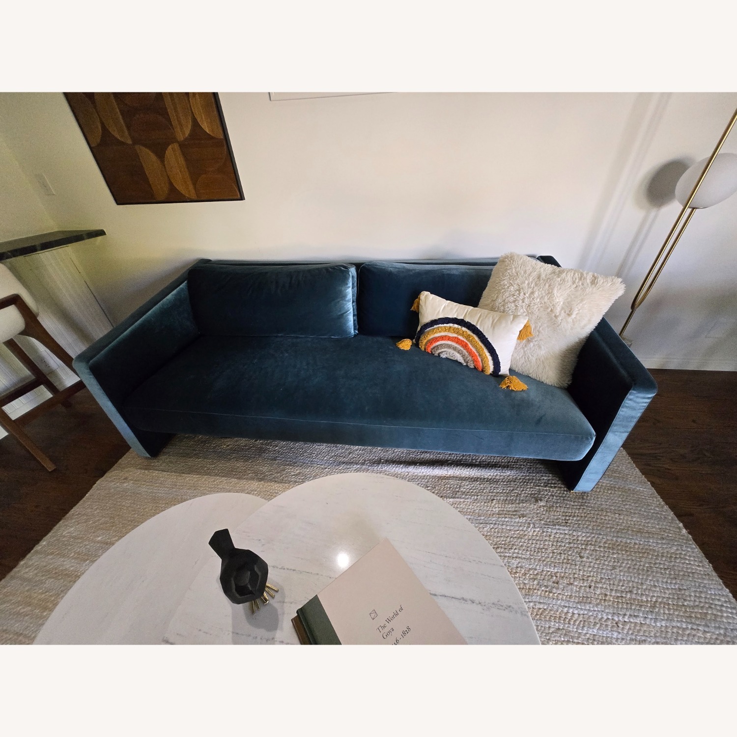 Rove Concepts Bristol Blue Velvet Sleeper Sofa - image-5