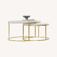 Rove Concepts Aaren White Marble Coffee Table