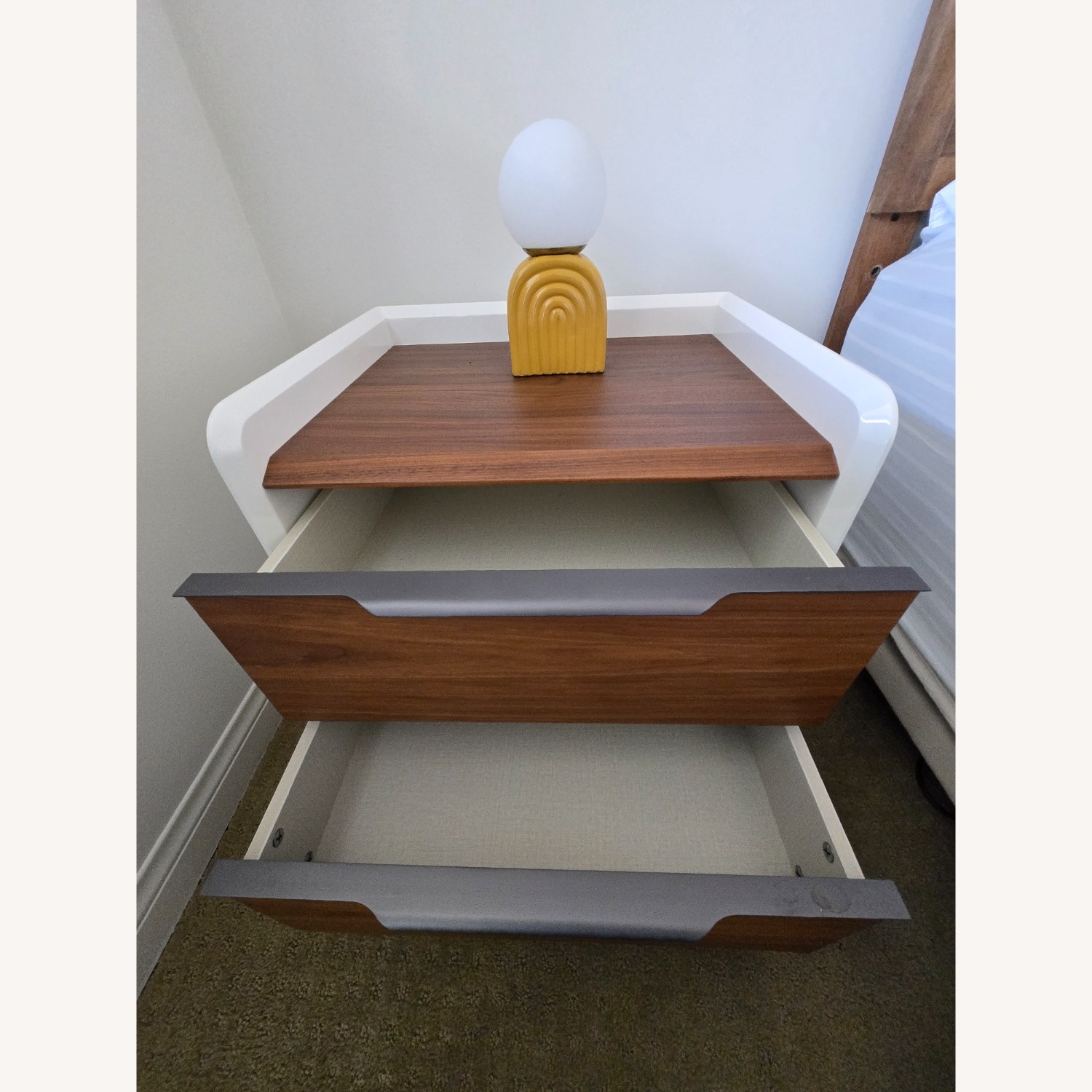 Rove Concepts Dark Brown Wood Veneer Nightstands - image-4