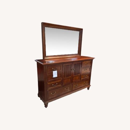 Used Stanley British Colony 11-Drawer w Mirror Dresser for sale on AptDeco