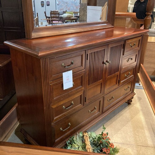 Used Stanley British Colony 11-Drawer w Mirror Dresser for sale on AptDeco