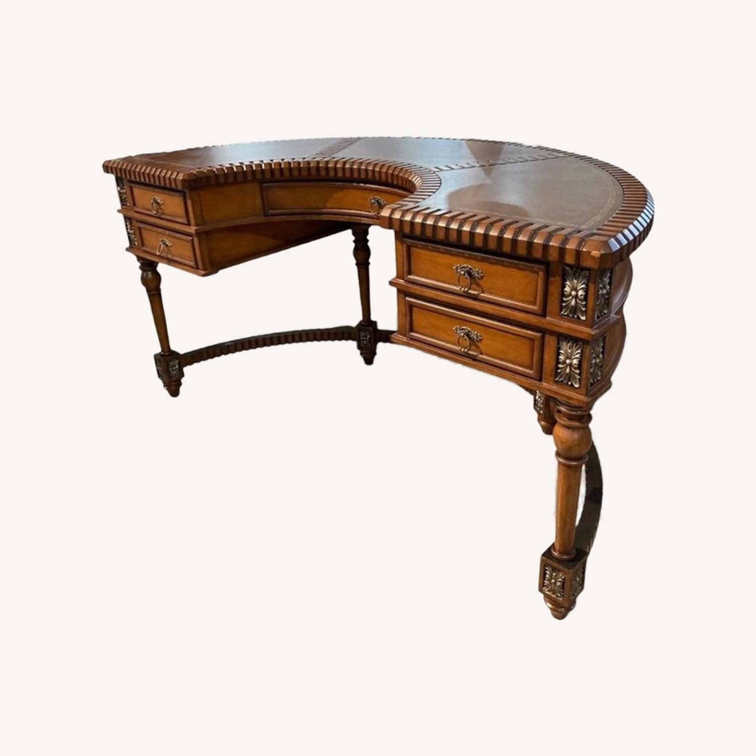 Geneva Elegant Demilune Executive Desk - image-0