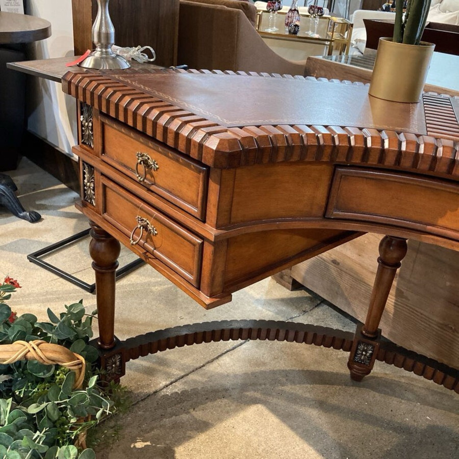 Geneva Elegant Demilune Executive Desk - image-4